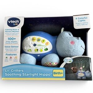 VTech Lil Critters Soothing Starlight Hippo Music Nursery Rhymes Light NEW